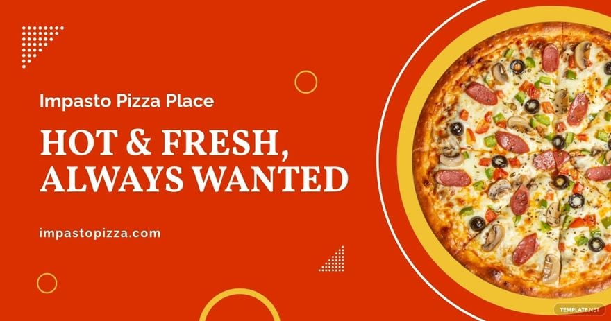 Free Pizza Advertisement Facebook Post Template