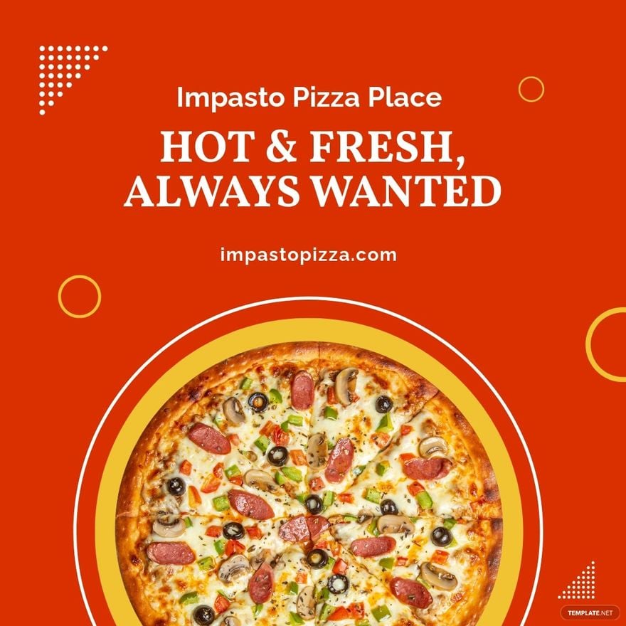Free Pizza Advertisement Instagram Post Template