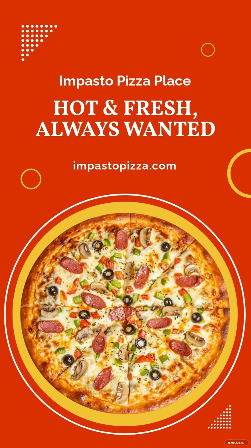 Free Pizza Advertisement Whatsapp Post Template