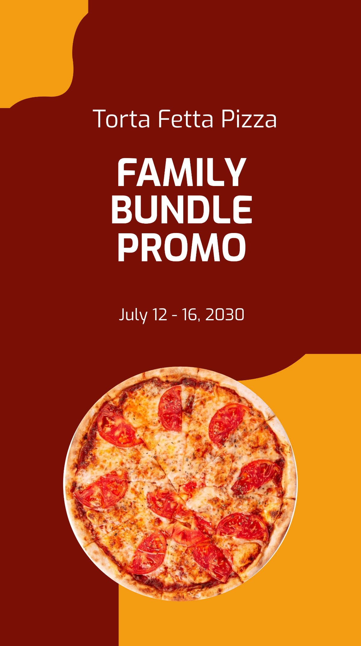 Free Pizza Promo Whatsapp Post Template to Edit Online