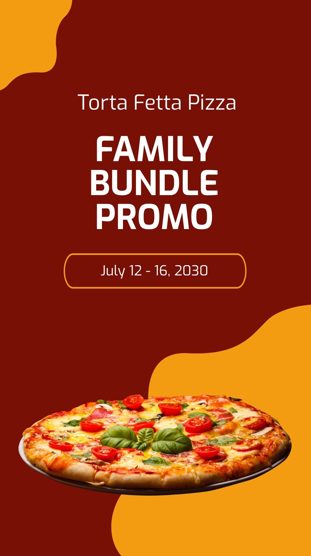 Free Pizza Promo Whatsapp Post Template