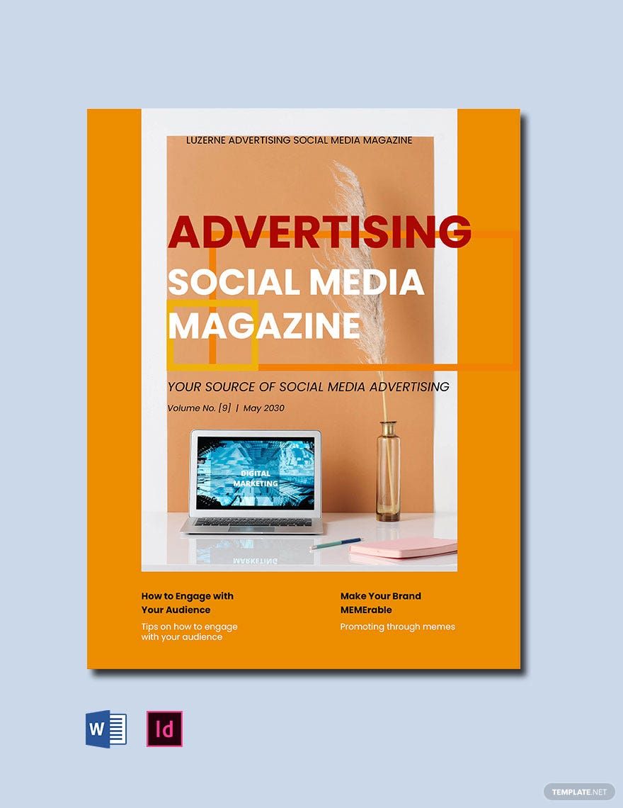 Advertising Social Media Magazine Template