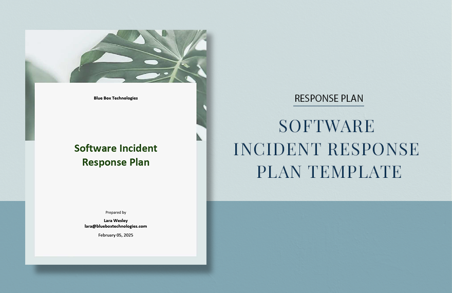 Software Incident Response Plan Template