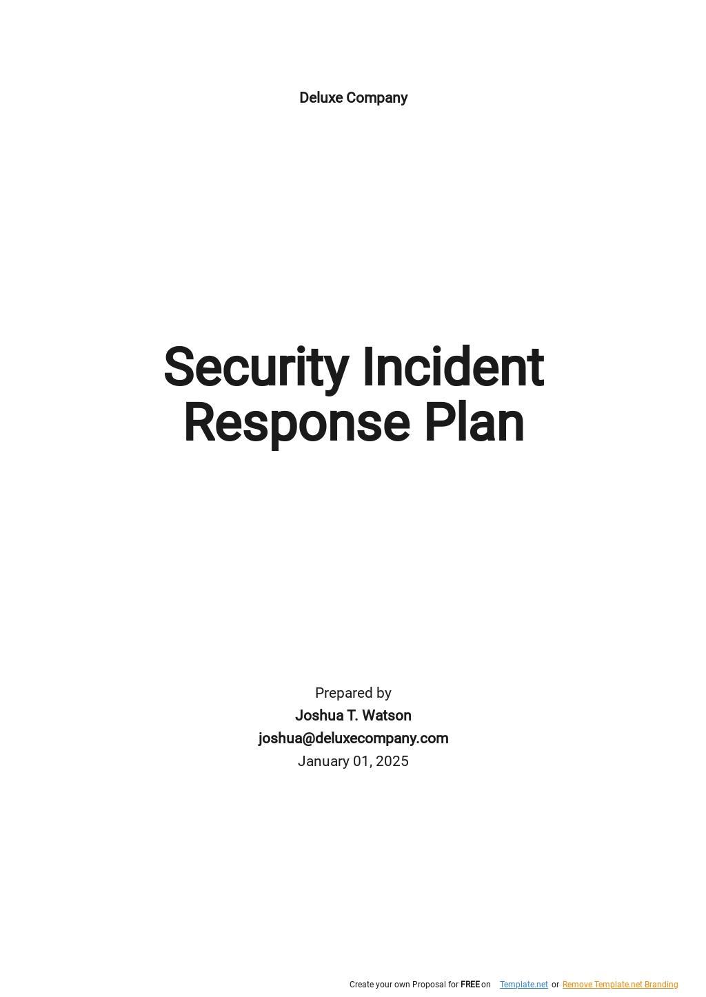 Fedramp Incident Response Plan Template