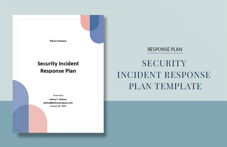 Security Incident Response Plan Template