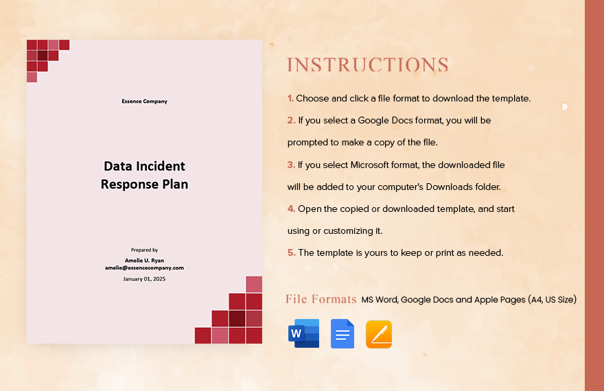 Data Incident Response Plan Template