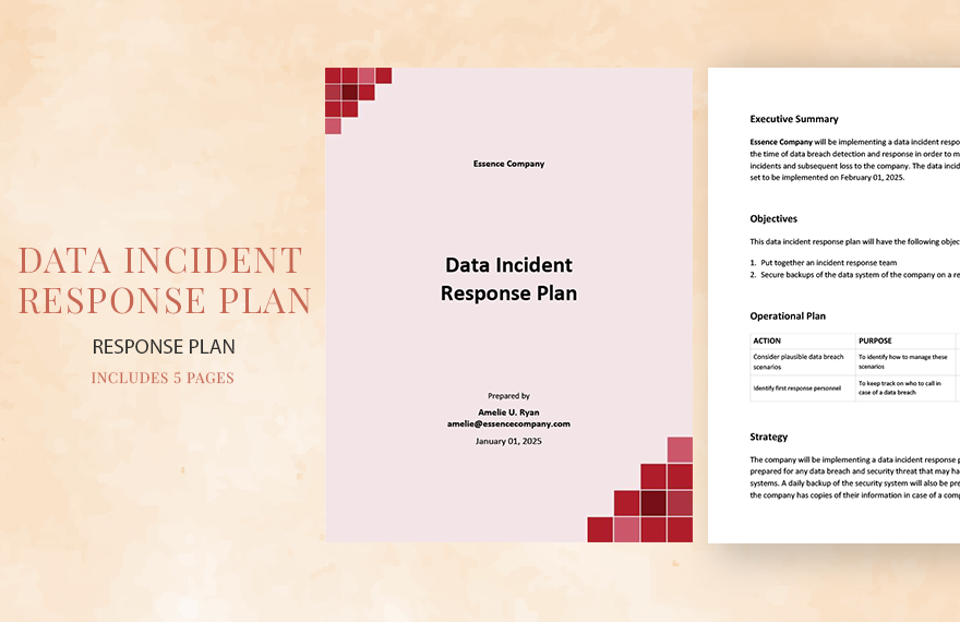 Data Incident Response Plan Template