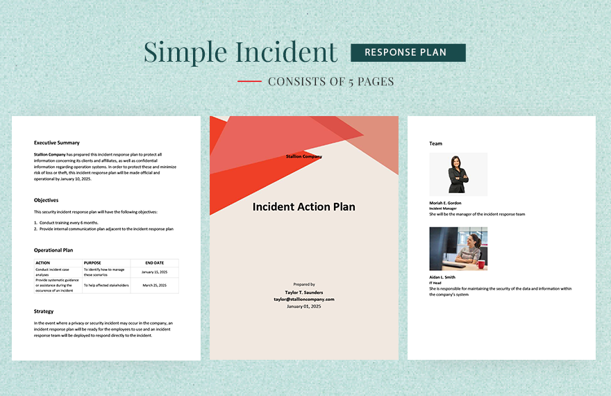 Simple Incident Response Plan Template