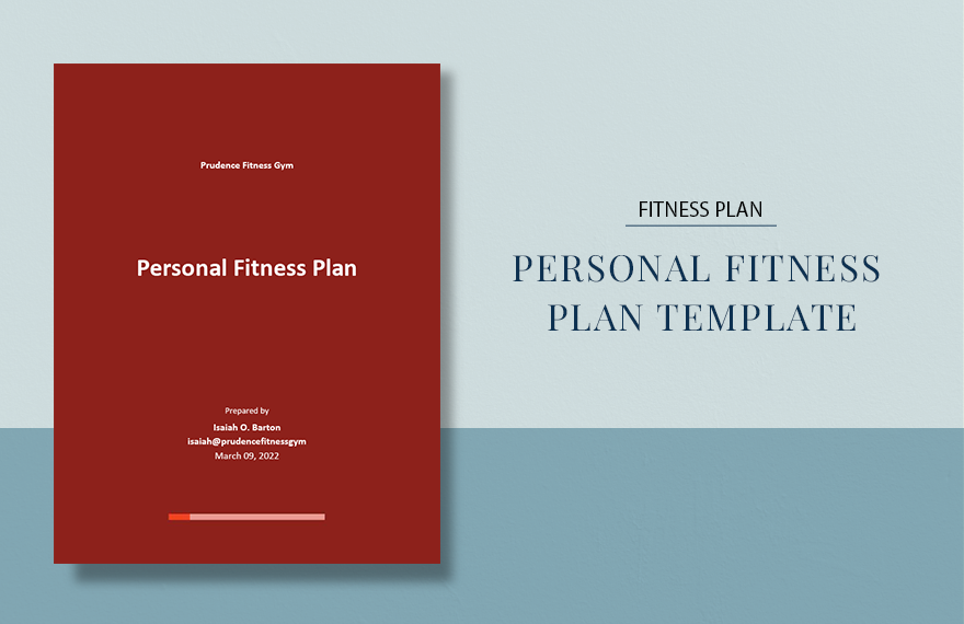 Personal Fitness Plan Template