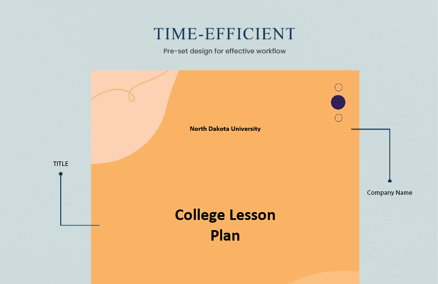Sample College Lesson Plan Template