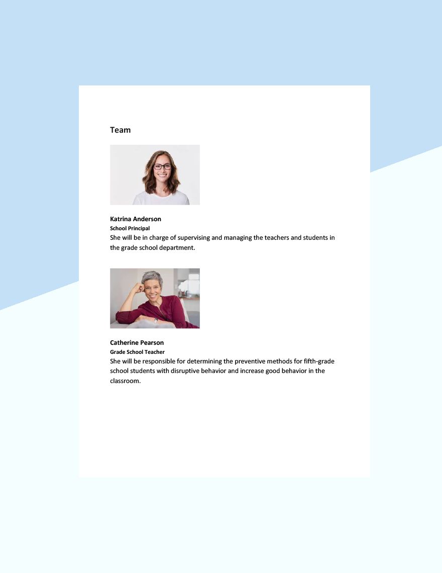 Classroom Behavior Management Plan Template - Google Docs, Word, Apple ...