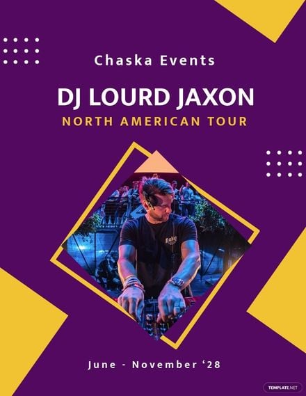 Dj Tour Flyer Template in Word, Google Docs, Apple Pages, Publisher