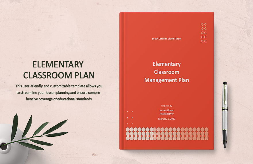 Elementary Classroom Management Plan Template