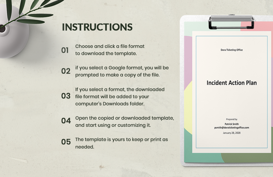 Sample Incident Action Plan Template