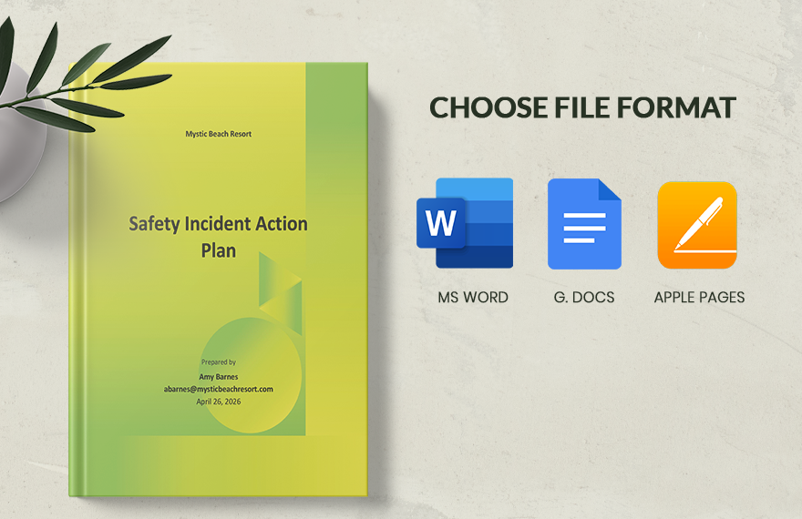 Safety Incident Action Plan Template