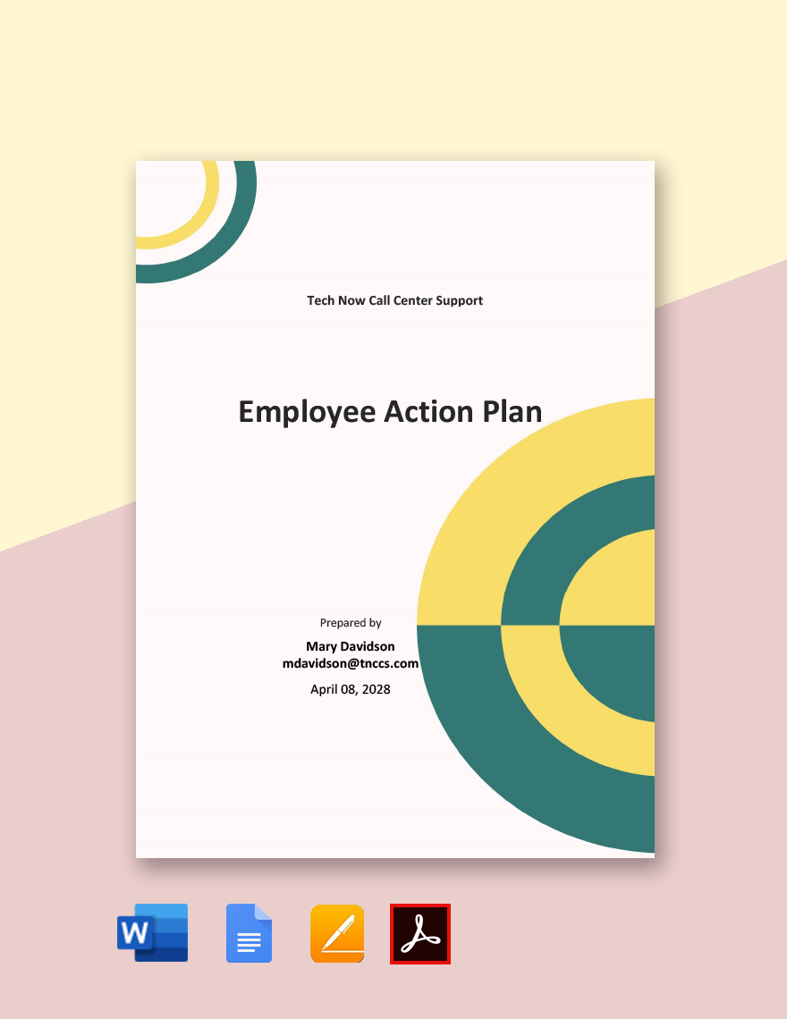 Sample Employee Action Plan Template