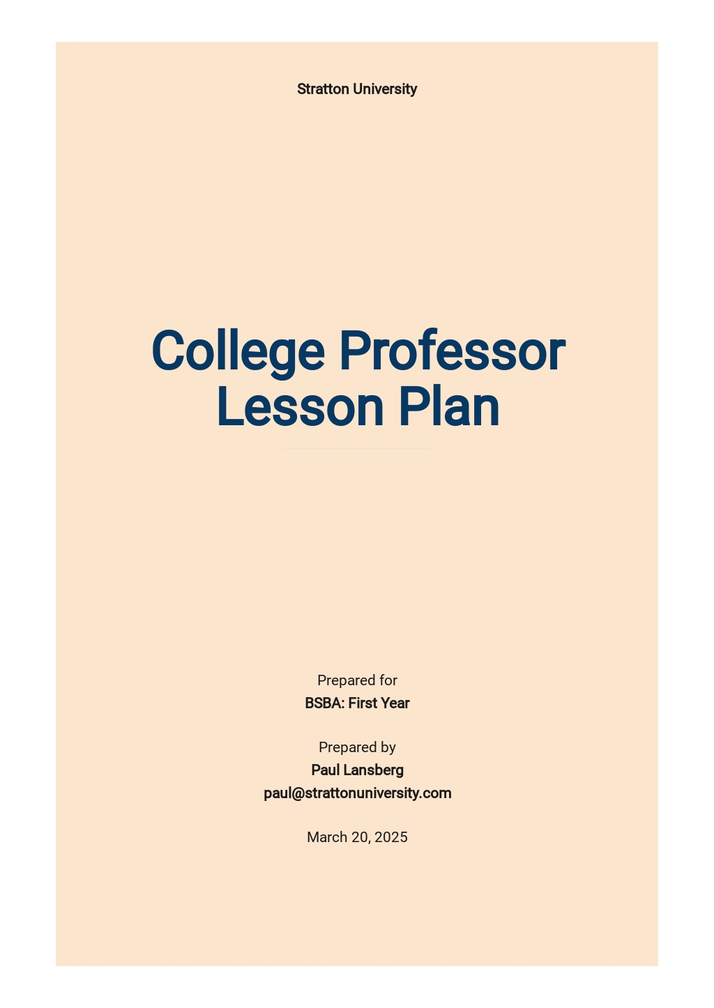 4 Year College Plan Template - Google Docs, Word, Apple Pages ...