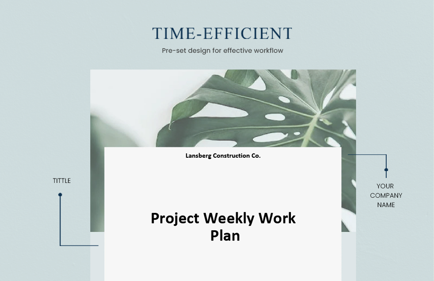 Project Weekly Work Plan Template