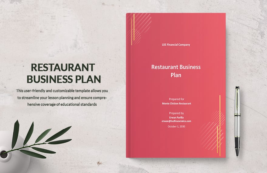Restaurant Business Plan Financial Template