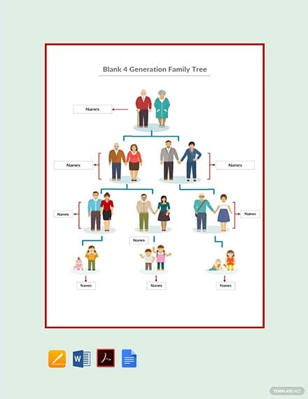 Blank  Generation Family Tree Template