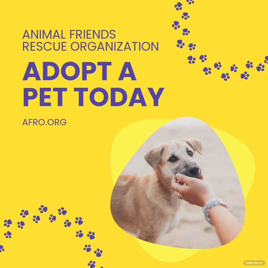 Free Adopt A Pet Linkedin Post Template 