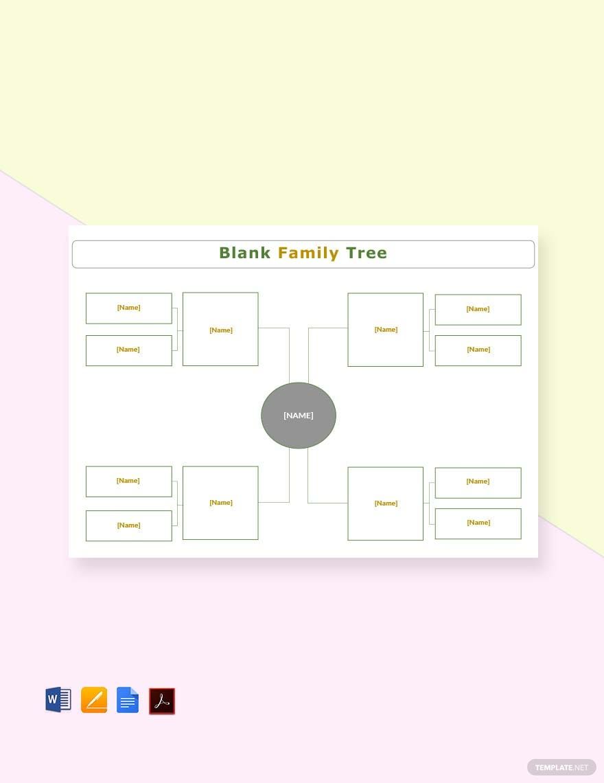 Blank Simple family tree Template