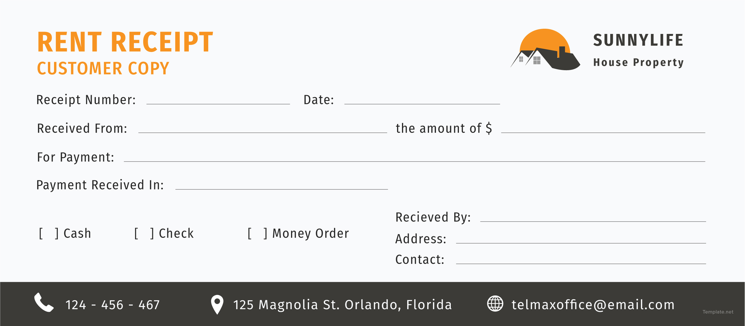 Adobe Receipt Template