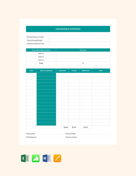 FREE Massage Therapist Expense Sheet Template - Word (DOC) | Excel ...