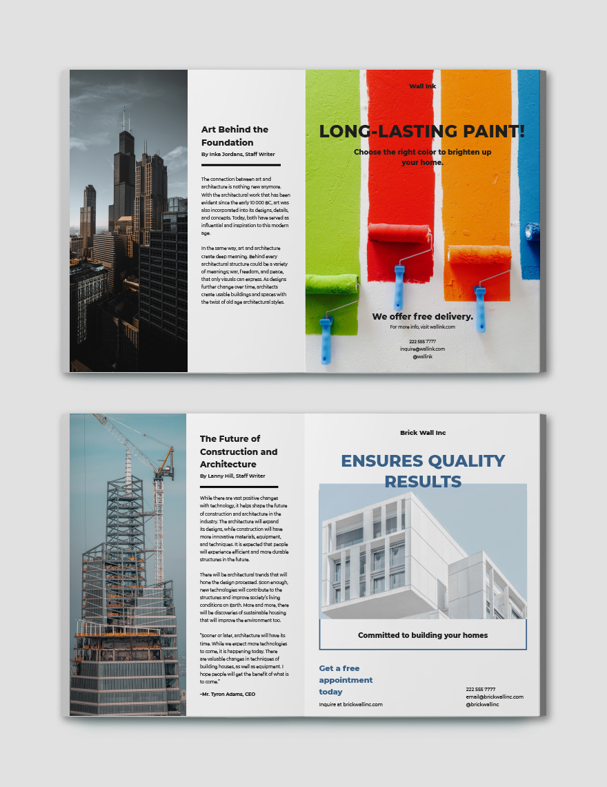 Construction and Architecture Magazine Template