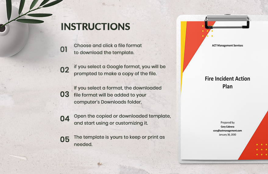 Fire Incident Action Plan Template