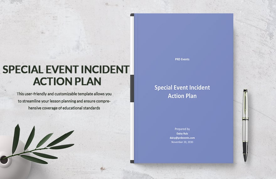 Special Event Incident Action Plan Template