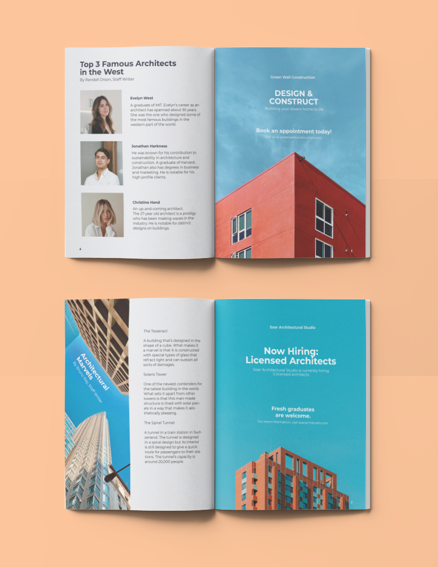 Building And Architecture Magazine Template
