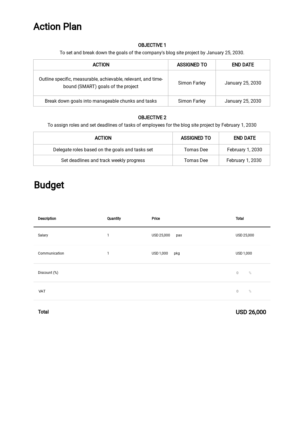 FREE Sample Weekly Work Plan Template in Google Docs, Word, Apple Pages ...