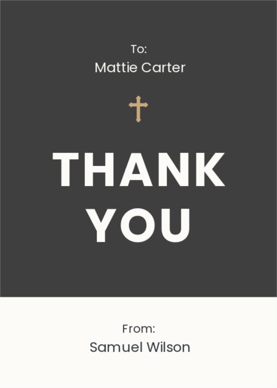 Free Modern Funeral Thank You Card Template