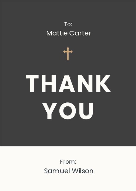 Free Gold Funeral Thank You Card Template - Google Docs, Illustrator ...