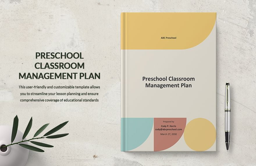 Preschool Classroom Management Plan Template