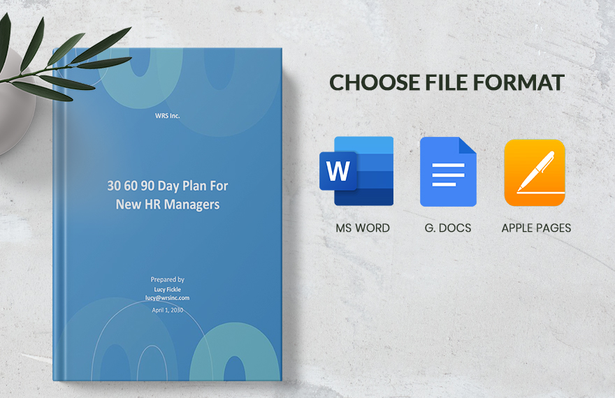 30 60 90 Day Plan Template For New HR Managers