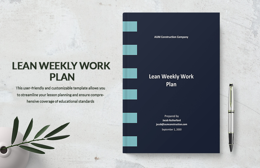 Free Lean Weekly Work Plan Template in Word, Google Docs, PDF, Apple Pages