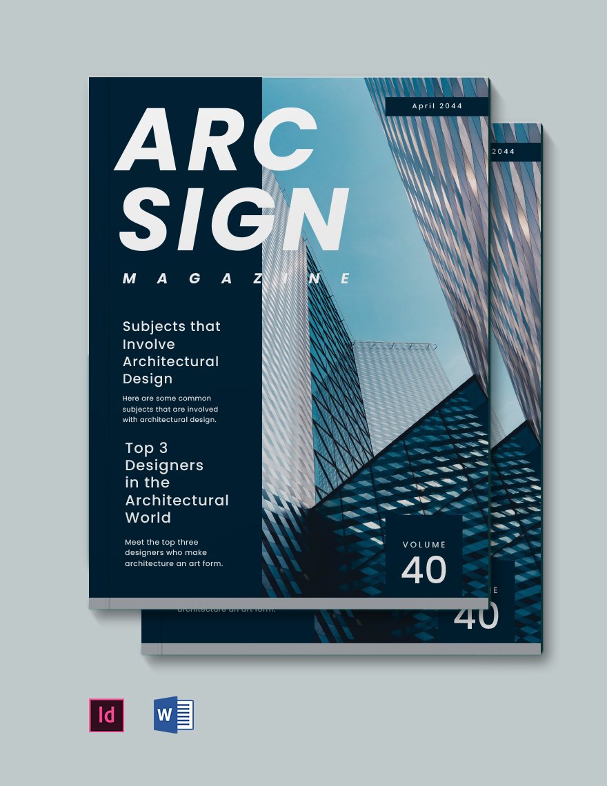 Design And Architecture Magazine Template in Word, PDF, InDesign