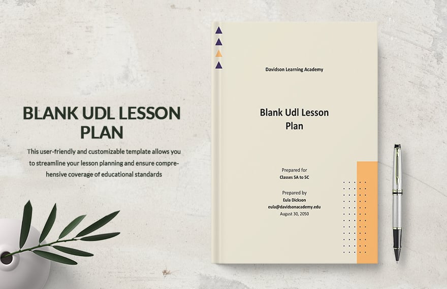 Blank UDL Lesson Plan Template