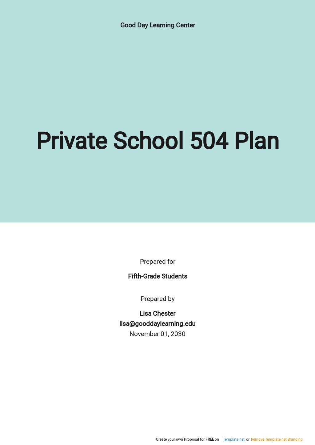 504 plan online high school accommodations