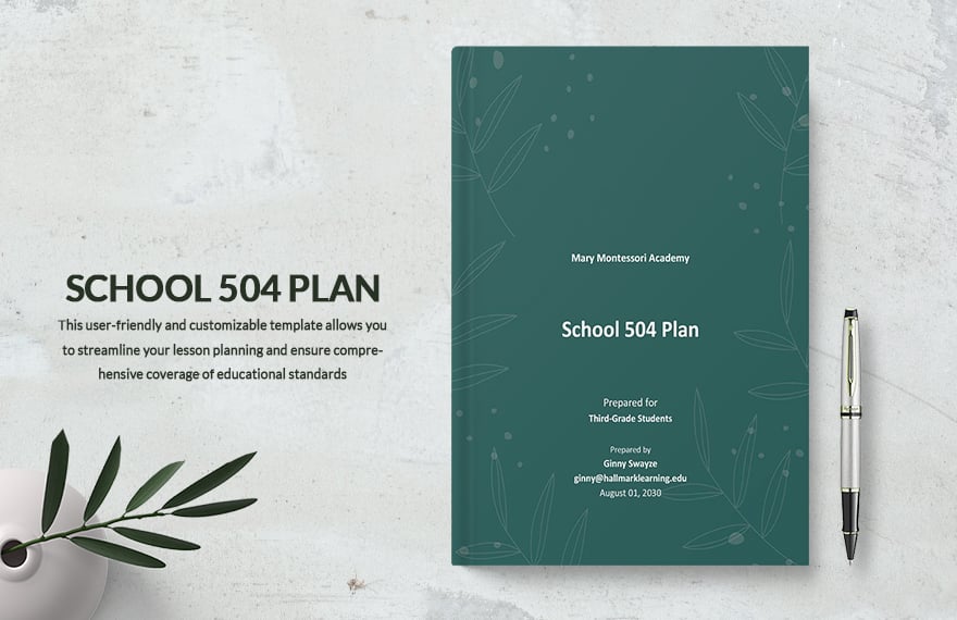 School 504 Plan Template