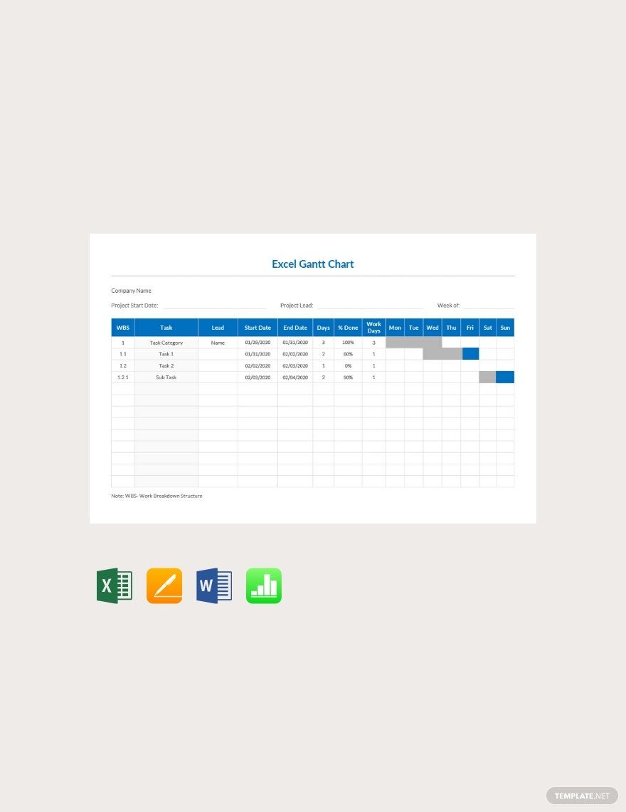 Excel Gantt Chart Template