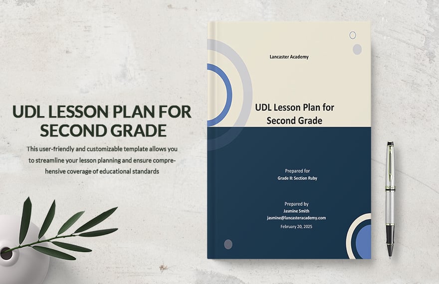 UDL Lesson Plans for Second Grade Template
