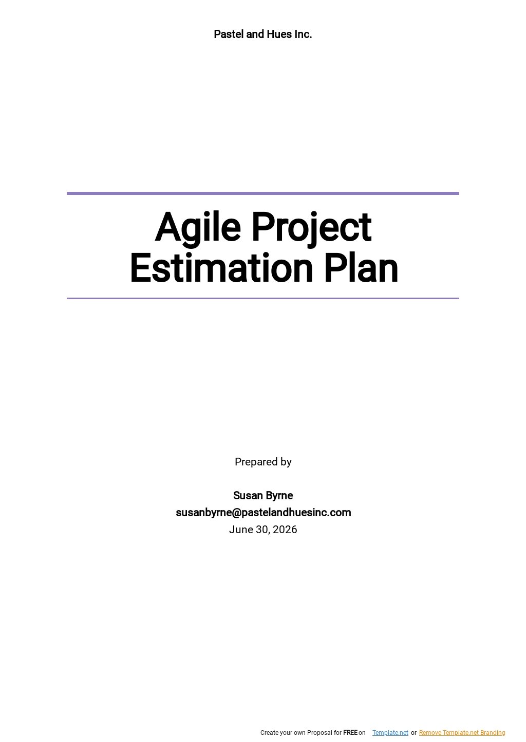 Free Agile Project Estimation Plan Template.jpe