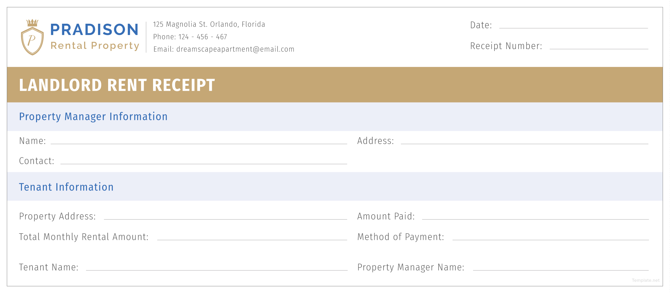 Landlord Receipt Of Notice To Vacate Template