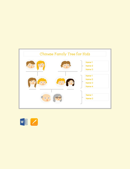 FREE Kid Friendly Family Tree Template: Download 38+ Family Trees in ...