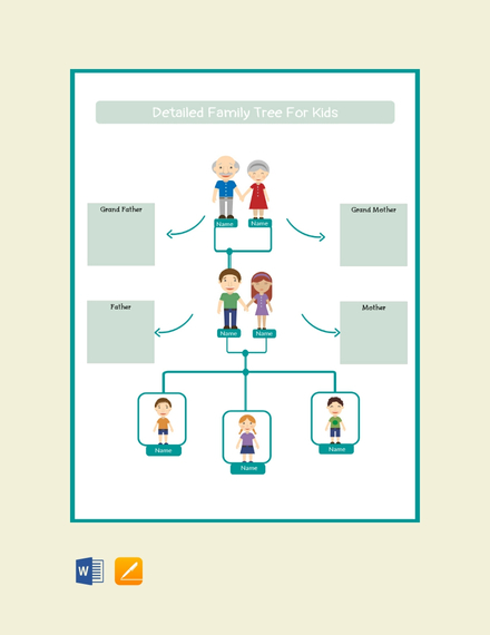 FREE Kid Friendly Family Tree Template: Download 38+ Family Trees in ...