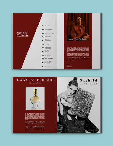 Sample Elegant Fashion Magazine Template Format
