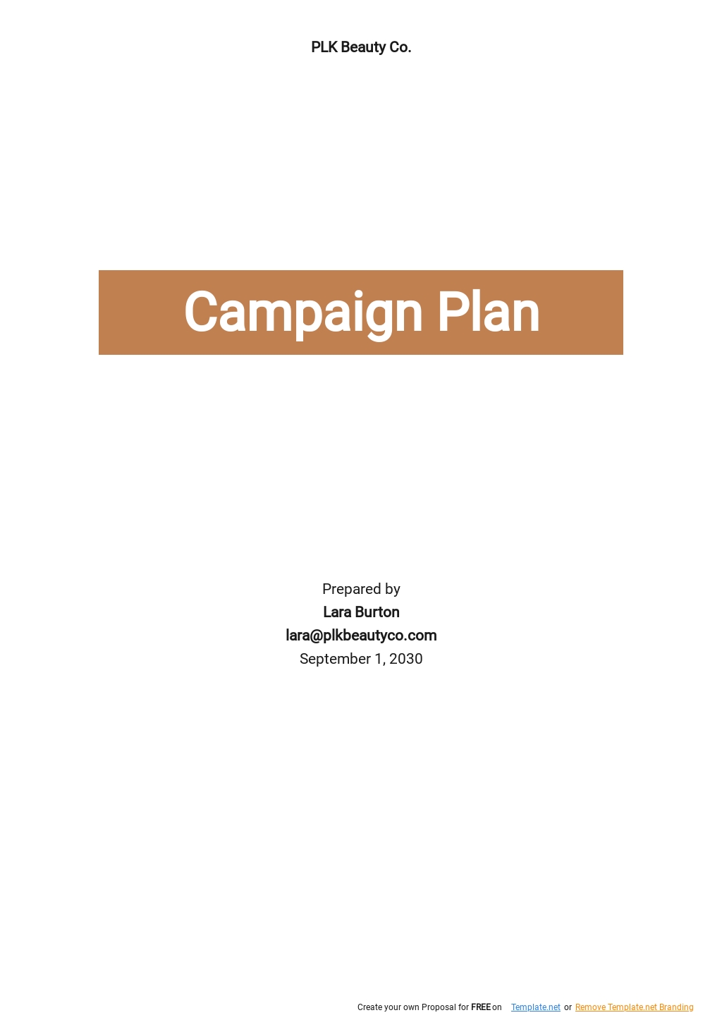 Free Sample PR Campaign Plan Template Google Docs, Word, Apple Pages